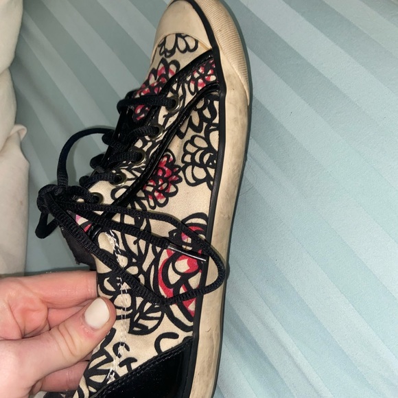 Coach Black & Red Floral Sneakers - Picture 2 of 2